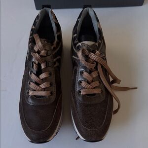 Nero Giardini Dark Brown Leopard Sneakers